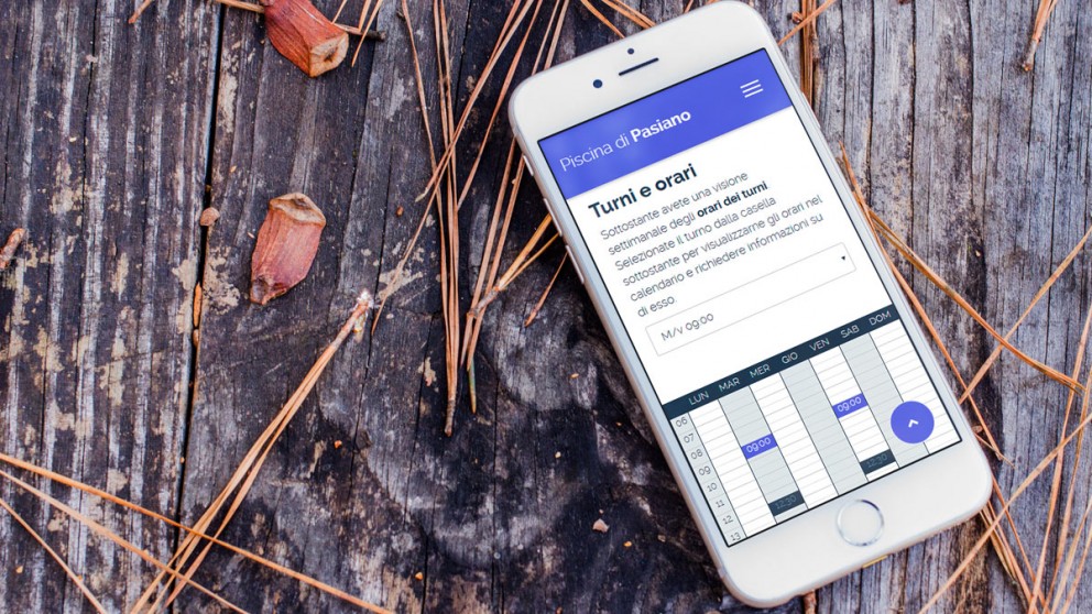 Layout del sito web su smartphone