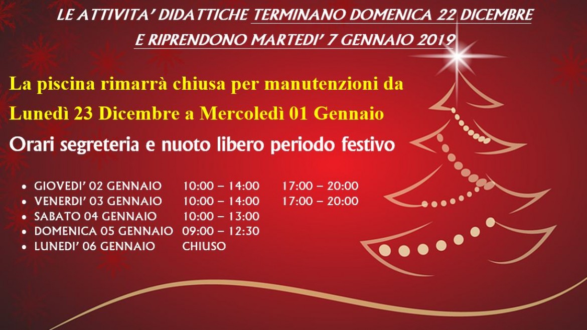 Orari Feste Natalizie